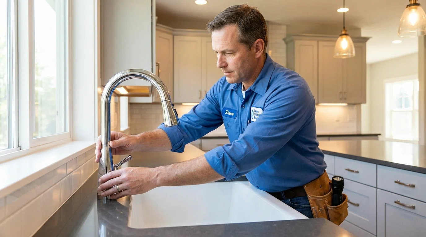 Kitchen faucet installation by Johns Plumbing LLC in Idaho Falls